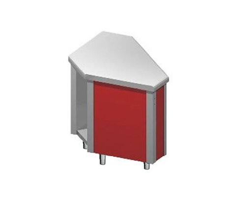 Прилавок угловой Emainox EAE 90 (внешний угол 90º)