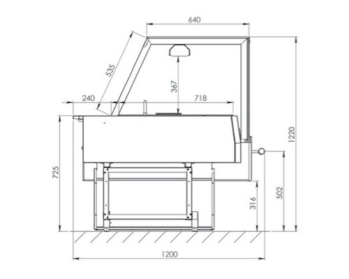 Тепловая витрина FREOR Vega QB HDV 1072