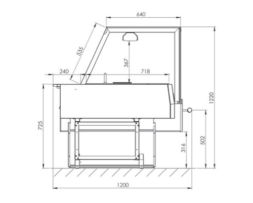 Тепловая витрина FREOR Vega QB HDV 1412
