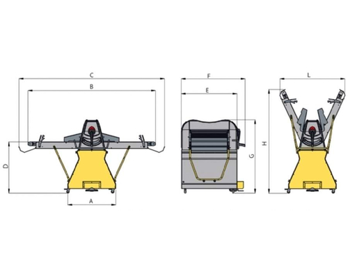 Тестораскаточная машина Flamic SF 600D/1000