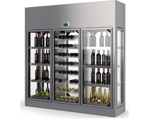 Винный шкаф Enofrigo WINE LIBRARY+ 3P ISOLA H260 P60 серебристый Винный шкаф Enofrigo WINE LIBRARY+ 3P ISOLA H260 P60 серебристый