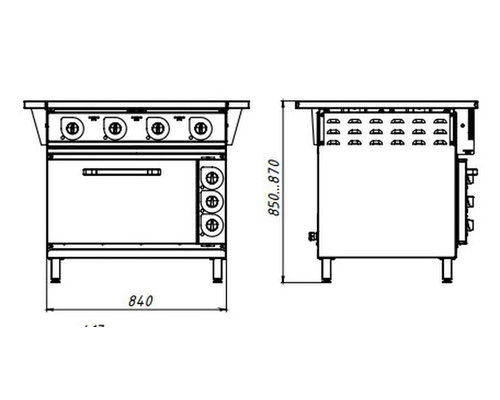 Плита электрическая Gabino S4F-C-01