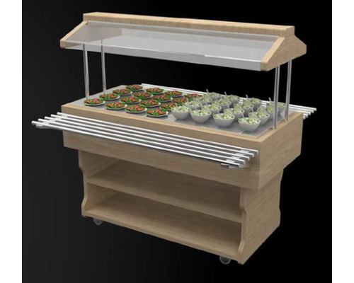 Салат-бар GastroLux WoodLine ПН-127/W нейтральный