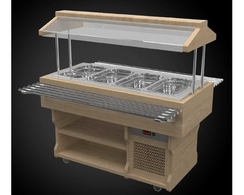 Салат-бар GastroLux WoodLine ПО-187/5GN/W охлаждаемый Салат-бар GastroLux WoodLine ПО-187/5GN/W охлаждаемый