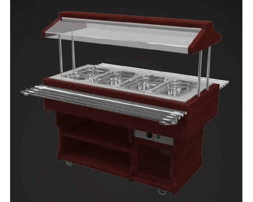 Салат-бар GastroLux WoodLine ТМ-187/5GN/W тепловой